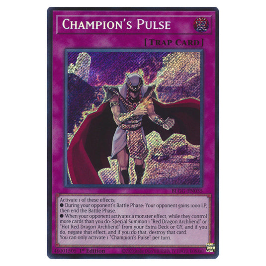 Champion's Pulse BLGG-EN035 card from the Yu-Gi-Oh! set Battles of Legend: Glorious Gallery