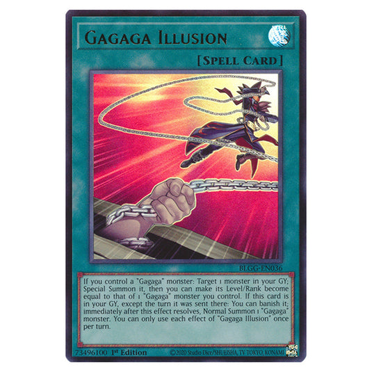 Gagaga Illusion BLGG-EN036 card from the Yu-Gi-Oh! set Battles of Legend: Glorious Gallery