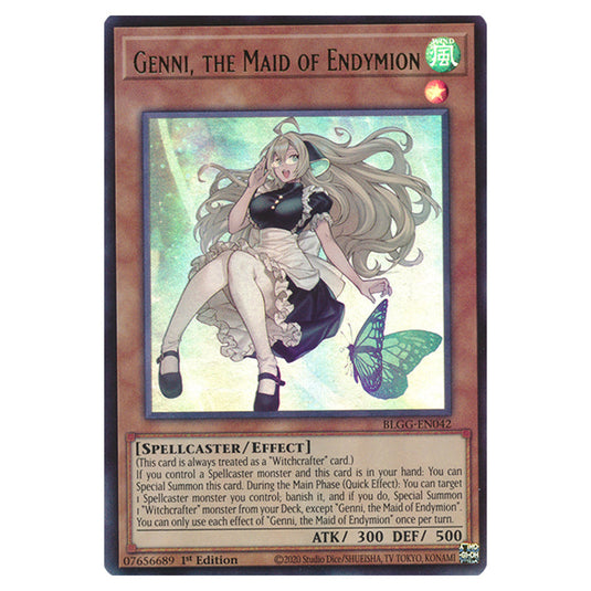 Genni, the Maid of Endymion BLGG-EN042 card from the Yu-Gi-Oh! set Battles of Legend: Glorious Gallery