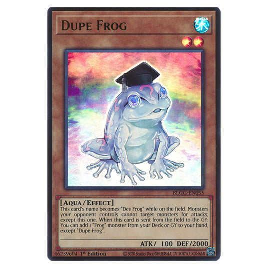 Dupe Frog BLGG-EN055 card from the Yu-Gi-Oh! set Battles of Legend: Glorious Gallery