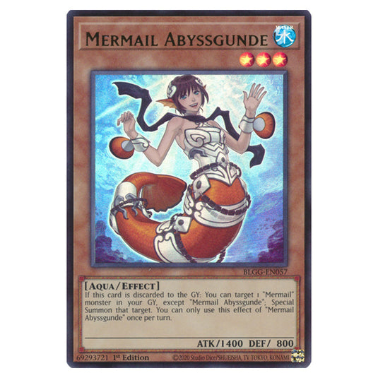 Mermail Abyssgunde BLGG-EN057 card from the Yu-Gi-Oh! set Battles of Legend: Glorious Gallery