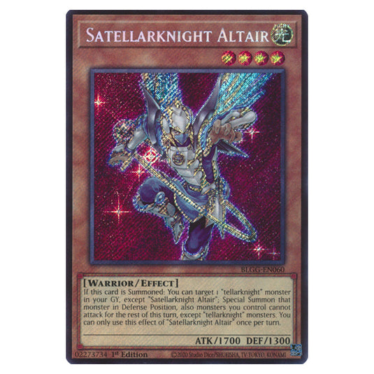 Satellarknight Altair BLGG-EN060 card from the Yu-Gi-Oh! set Battles of Legend: Glorious Gallery