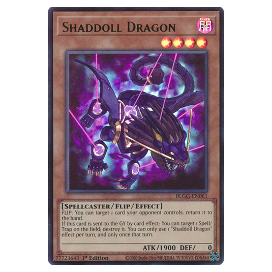 Shaddoll Dragon BLGG-EN061 card from the Yu-Gi-Oh! set Battles of Legend: Glorious Gallery