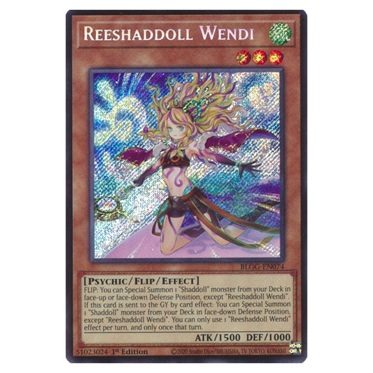 Reeshaddoll Wendi BLGG-EN074 card from the Yu-Gi-Oh! set Battles of Legend: Glorious Gallery