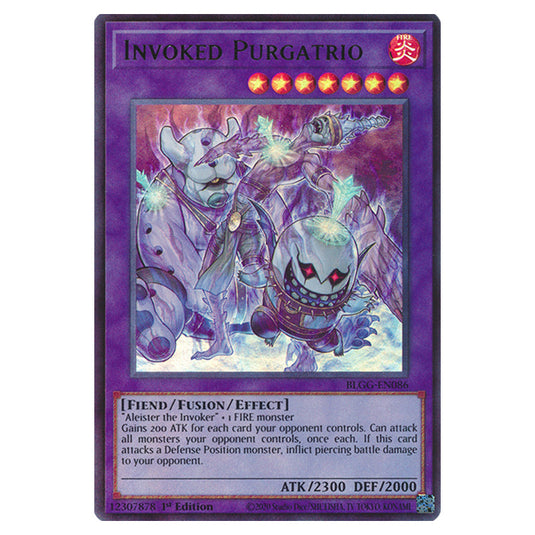 Invoked Purgatrio BLGG-EN086 card from the Yu-Gi-Oh! set Battles of Legend: Glorious Gallery