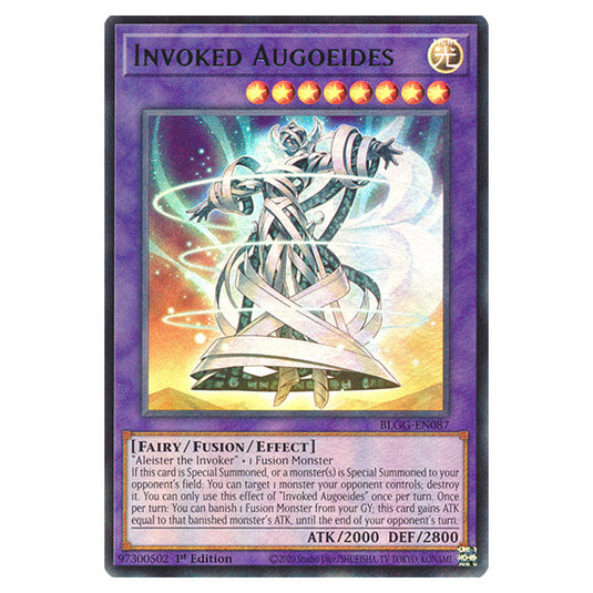 Invoked Augoeides BLGG-EN087 card from the Yu-Gi-Oh! set Battles of Legend: Glorious Gallery