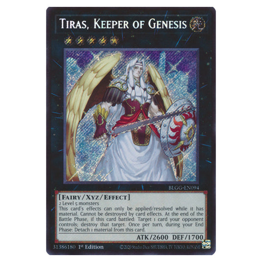 Tiras, Keeper of Genesis BLGG-EN094a card from the Yu-Gi-Oh! set Battles of Legend: Glorious Gallery