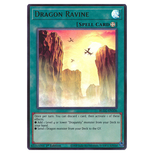 Dragon Ravine BLGG-EN106 card from the Yu-Gi-Oh! set Battles of Legend: Glorious Gallery