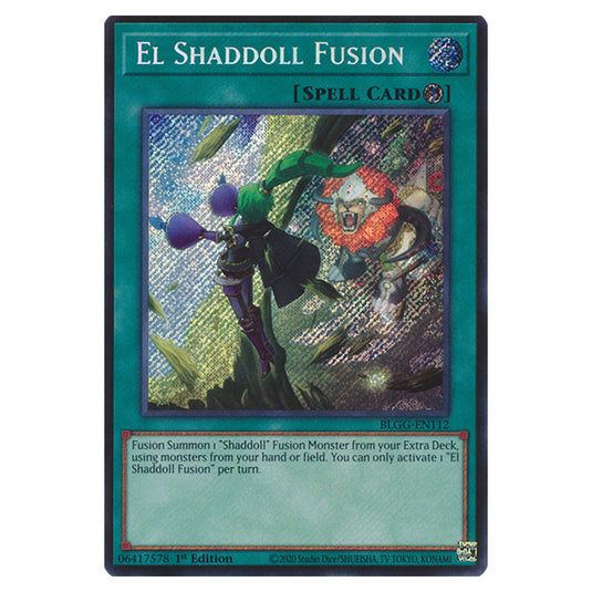 El Shaddoll Fusion BLGG-EN112 card from the Yu-Gi-Oh! set Battles of Legend: Glorious Gallery