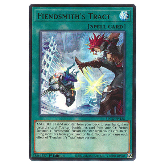 Fiendsmith's Tract BLGG-EN125 card from the Yu-Gi-Oh! set Battles of Legend: Glorious Gallery