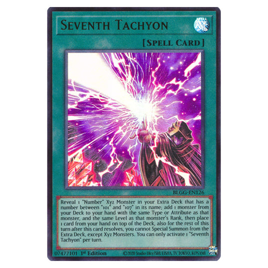 Seventh Tachyon BLGG-EN126 card from the Yu-Gi-Oh! set Battles of Legend: Glorious Gallery
