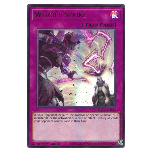 Witch's Strike BLGG-EN133 card from the Yu-Gi-Oh! set Battles of Legend: Glorious Gallery