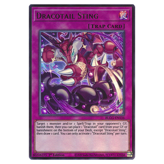 Dracotail Sting BLGG-EN136 card from the Yu-Gi-Oh! set Battles of Legend: Glorious Gallery