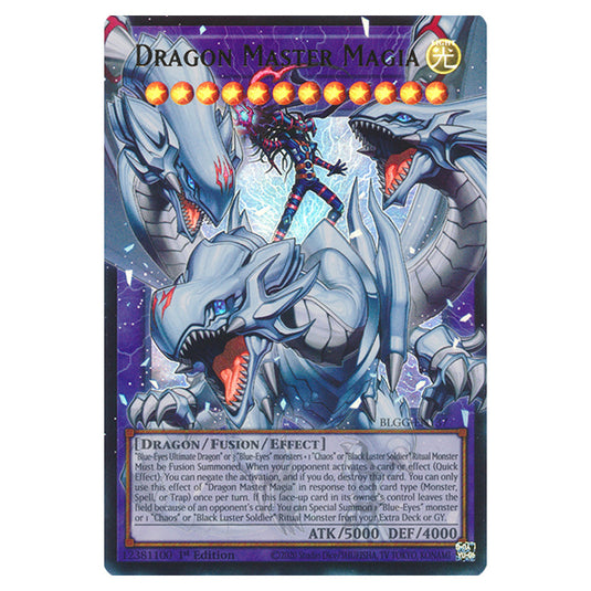 Dragon Master Magia (extended art) BLGG-EN137 card from the Yu-Gi-Oh! set Battles of Legend: Glorious Gallery
