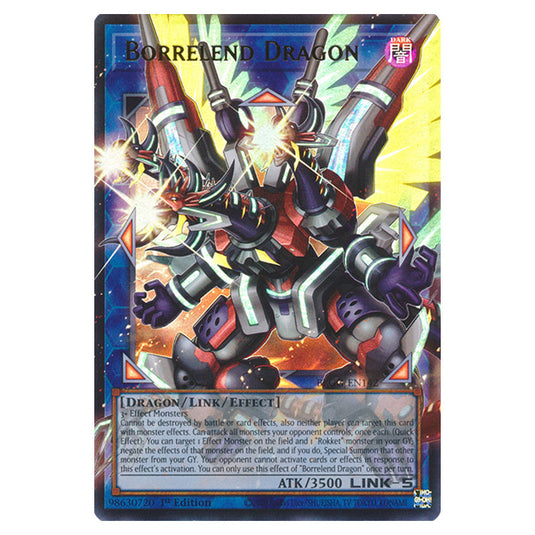 Borrelend Dragon (extended art) BLGG-EN142 card from the Yu-Gi-Oh! set Battles of Legend: Glorious Gallery