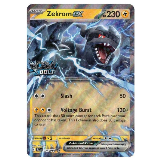 Pokemon - Scarlet & Violet - Black Bolt - Zekrom - 034/086 - Cosmo Holo