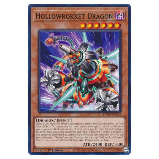 Hollowrokket Dragon BPRO-EN002 card from the Yu-Gi-Oh! set Burst Protocol