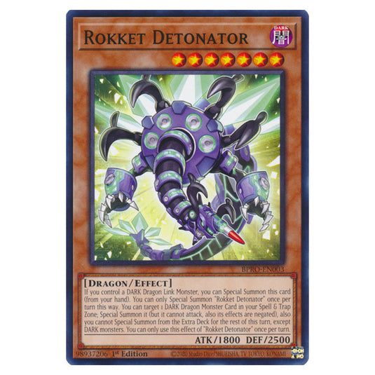 Rokket Detonator BPRO-EN003 card from the Yu-Gi-Oh! set Burst Protocol