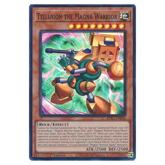 Tellusion the Magna Warrior BPRO-EN004 card from the Yu-Gi-Oh! set Burst Protocol