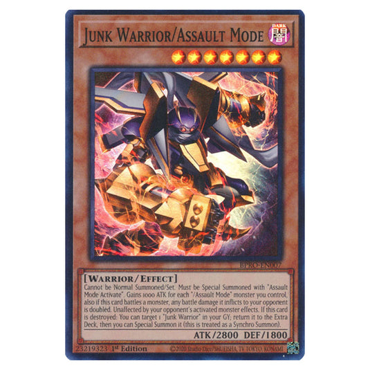 Junk Warrior/Assault Mode BPRO-EN007 card from the Yu-Gi-Oh! set Burst Protocol