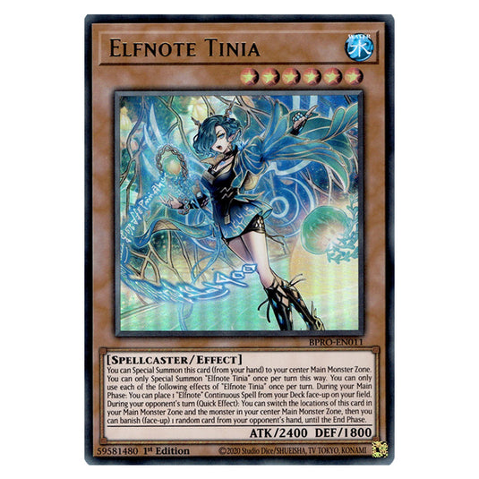 Elfnote Tinia BPRO-EN011a card from the Yu-Gi-Oh! set Burst Protocol