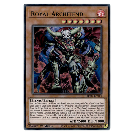 Royal Archfiend BPRO-EN014 card from the Yu-Gi-Oh! set Burst Protocol