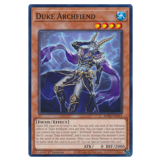 Duke Archfiend BPRO-EN015 card from the Yu-Gi-Oh! set Burst Protocol
