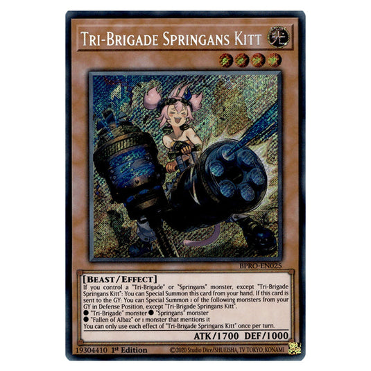 Tri-Brigade Springans Kitt BPRO-EN025a card from the Yu-Gi-Oh! set Burst Protocol