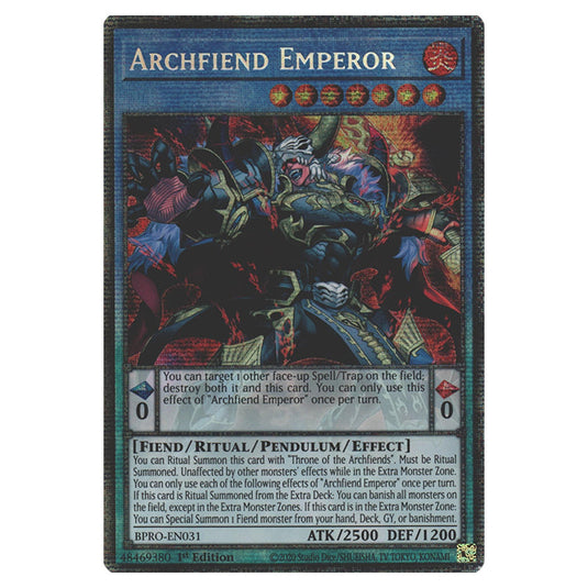 Archfiend Emperor BPRO-EN031a card from the Yu-Gi-Oh! set Burst Protocol