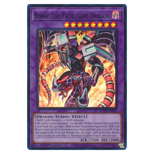 Borreload Fatalflare Dragon BPRO-EN032 card from the Yu-Gi-Oh! set Burst Protocol