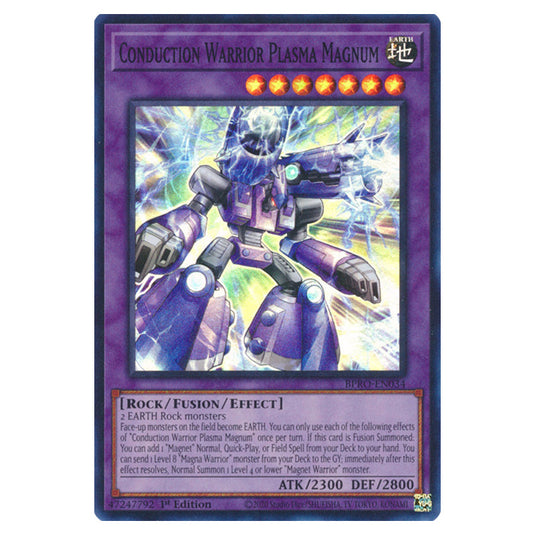Conduction Warrior Plasma Magnum BPRO-EN034 card from the Yu-Gi-Oh! set Burst Protocol