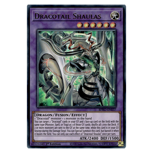 Dracotail Shaulas BPRO-EN037 card from the Yu-Gi-Oh! set Burst Protocol