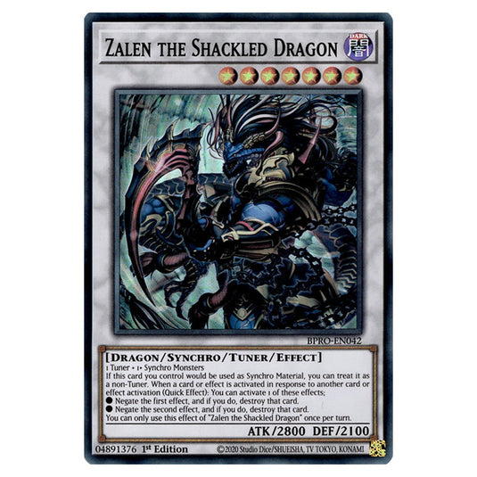 Zalen the Shackled Dragon BPRO-EN042 card from the Yu-Gi-Oh! set Burst Protocol