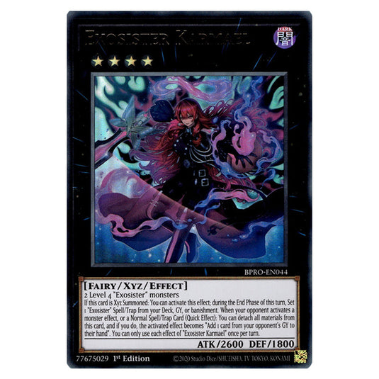 Exosister Karmael BPRO-EN044a card from the Yu-Gi-Oh! set Burst Protocol
