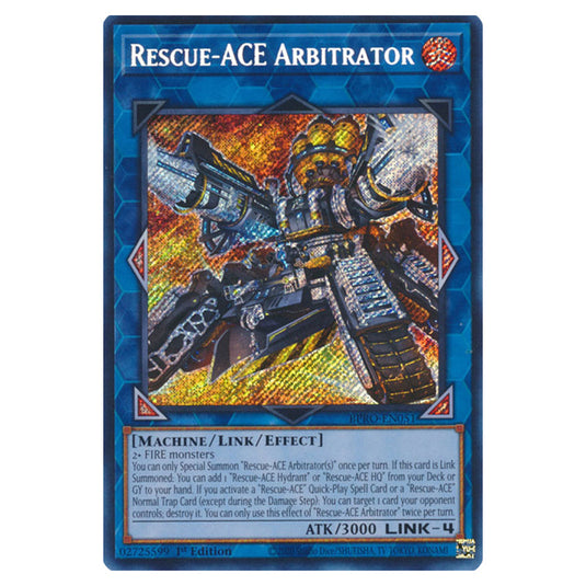 Rescue-ACE Arbitrator BPRO-EN051a card from the Yu-Gi-Oh! set Burst Protocol