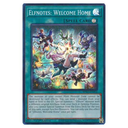 Elfnotes: Welcome Home BPRO-EN056 card from the Yu-Gi-Oh! set Burst Protocol