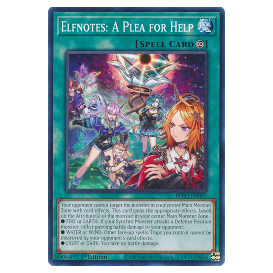 Elfnotes: A Plea for Help BPRO-EN057 card from the Yu-Gi-Oh! set Burst Protocol