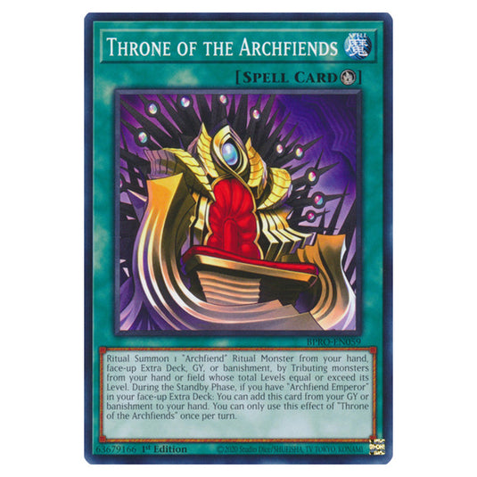 Throne of the Archfiends BPRO-EN059 card from the Yu-Gi-Oh! set Burst Protocol