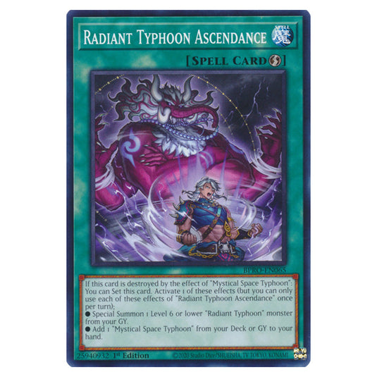 Radiant Typhoon Ascendance BPRO-EN065 card from the Yu-Gi-Oh! set Burst Protocol