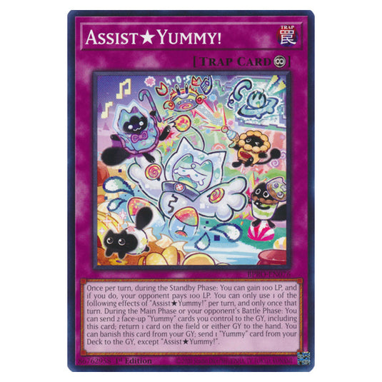 Assist★Yummy! BPRO-EN076 card from the Yu-Gi-Oh! set Burst Protocol