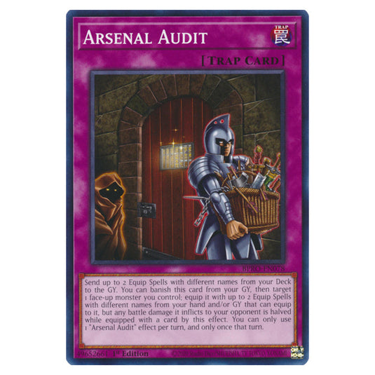 Arsenal Audit BPRO-EN078 card from the Yu-Gi-Oh! set Burst Protocol