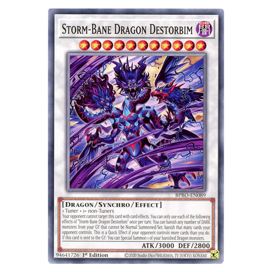 Storm-Bane Dragon Destorbim BPRO-EN089 card from the Yu-Gi-Oh! set Burst Protocol