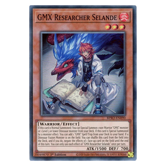 GMX Researcher Selande BPRO-EN090 card from the Yu-Gi-Oh! set Burst Protocol
