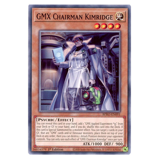 GMX Chairman Kimridge BPRO-EN091 card from the Yu-Gi-Oh! set Burst Protocol