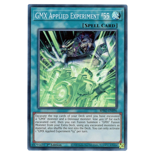 GMX Applied Experiment #55 BPRO-EN096 card from the Yu-Gi-Oh! set Burst Protocol