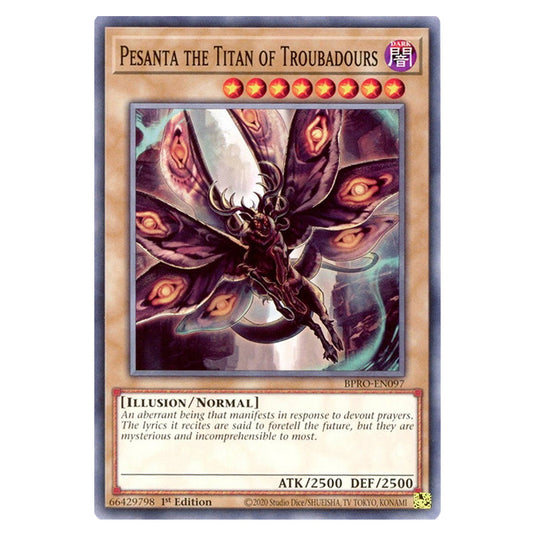 Pesanta the Titan of Troubadours BPRO-EN097 card from the Yu-Gi-Oh! set Burst Protocol