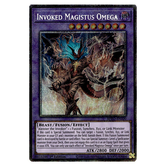 Invoked Magistus Omega BPRO-EN100a card from the Yu-Gi-Oh! set Burst Protocol