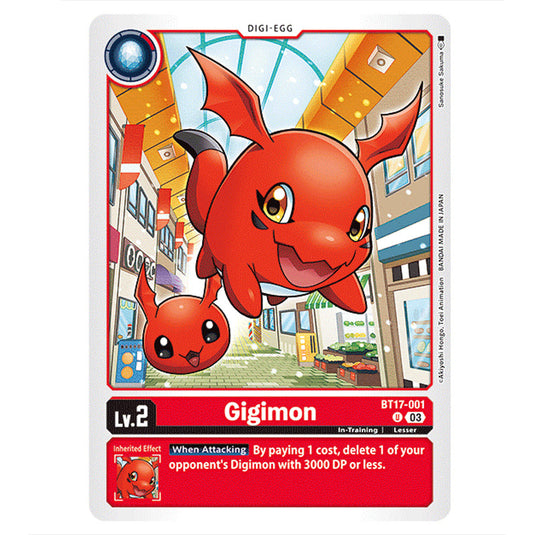 Gigimon BT17-001 card from the Digimon set Secret Crisis