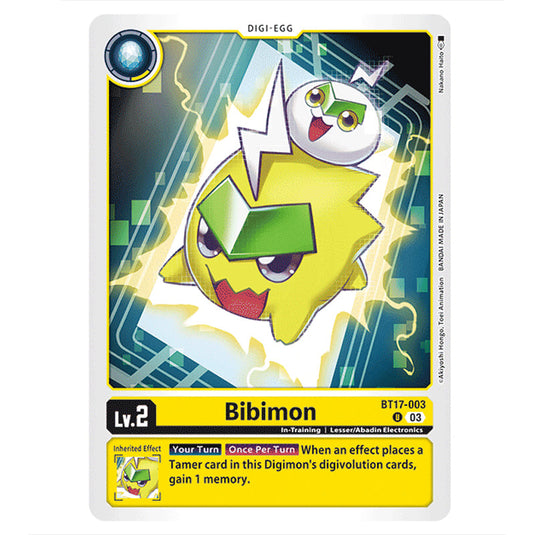 Bibimon BT17-003 card from the Digimon set Secret Crisis