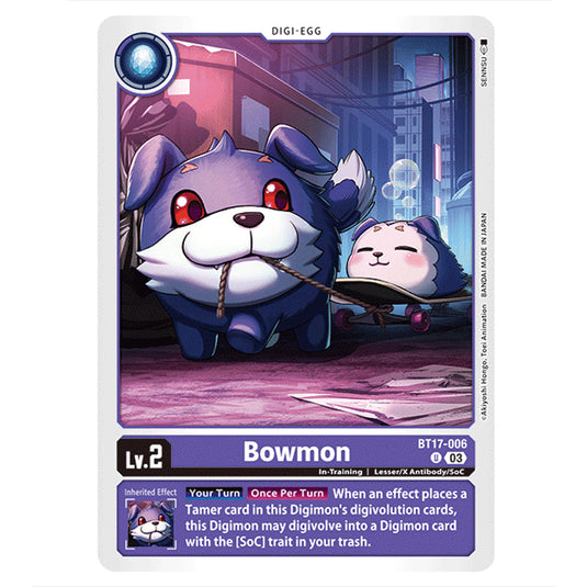 Bowmon BT17-006 card from the Digimon set Secret Crisis